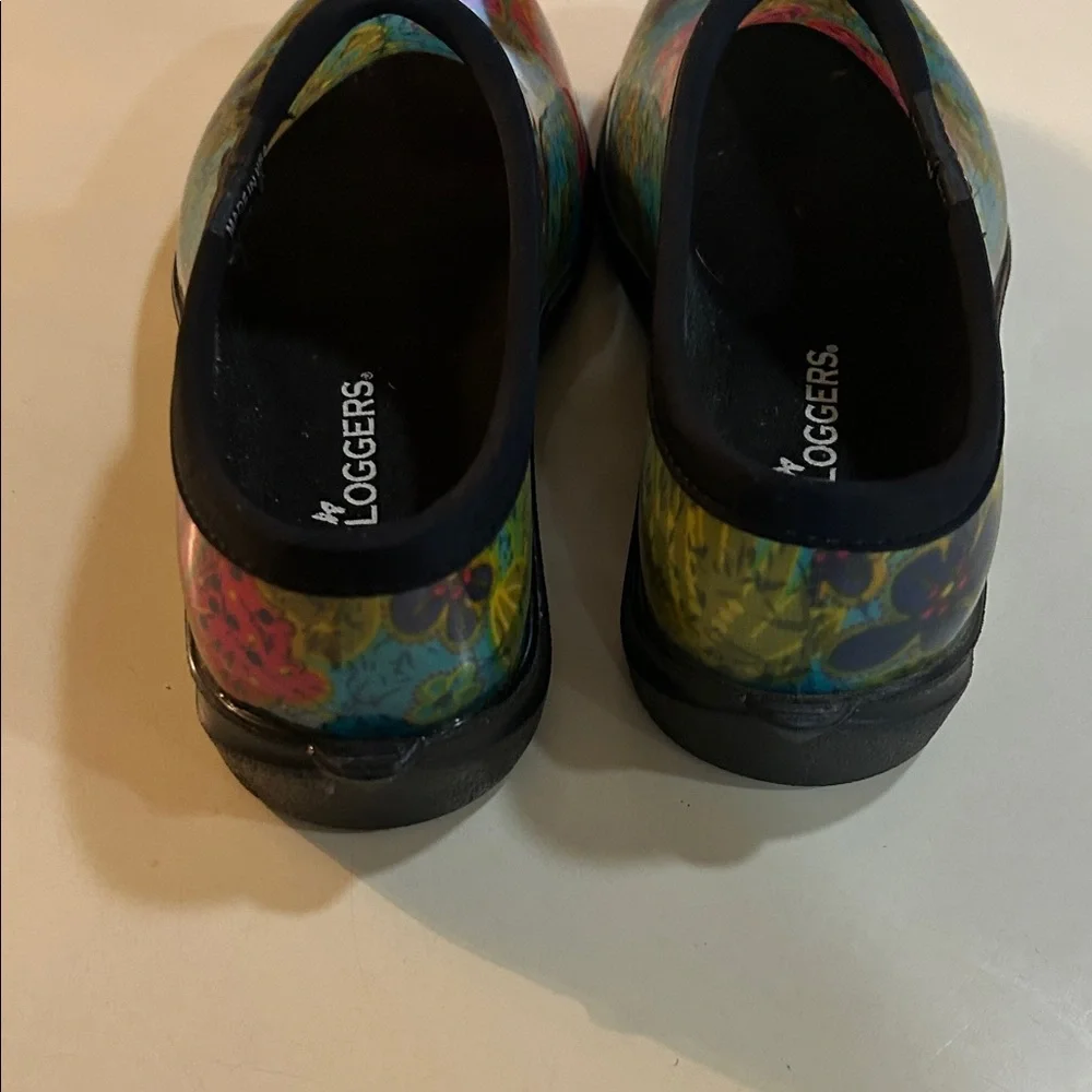 Sloggers size 9 Women's Floral waterproof garden farm rain shoes - Picture 7 of 7